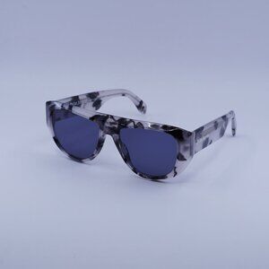 Palm Angels PERI105 JOSHUA 1245 Sunglasses Havana Aviator Frame, Blue Lenses